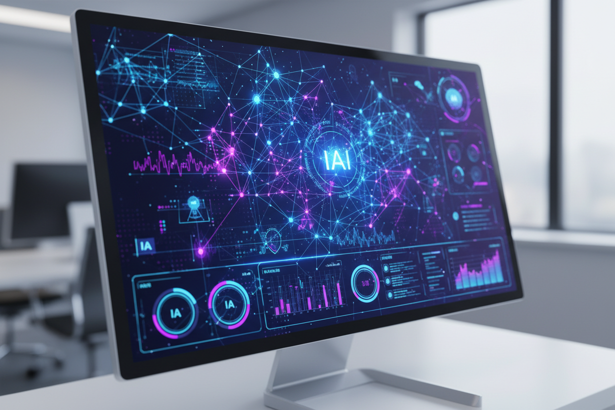 UNA PANTALLA CON CONTENIDO IA